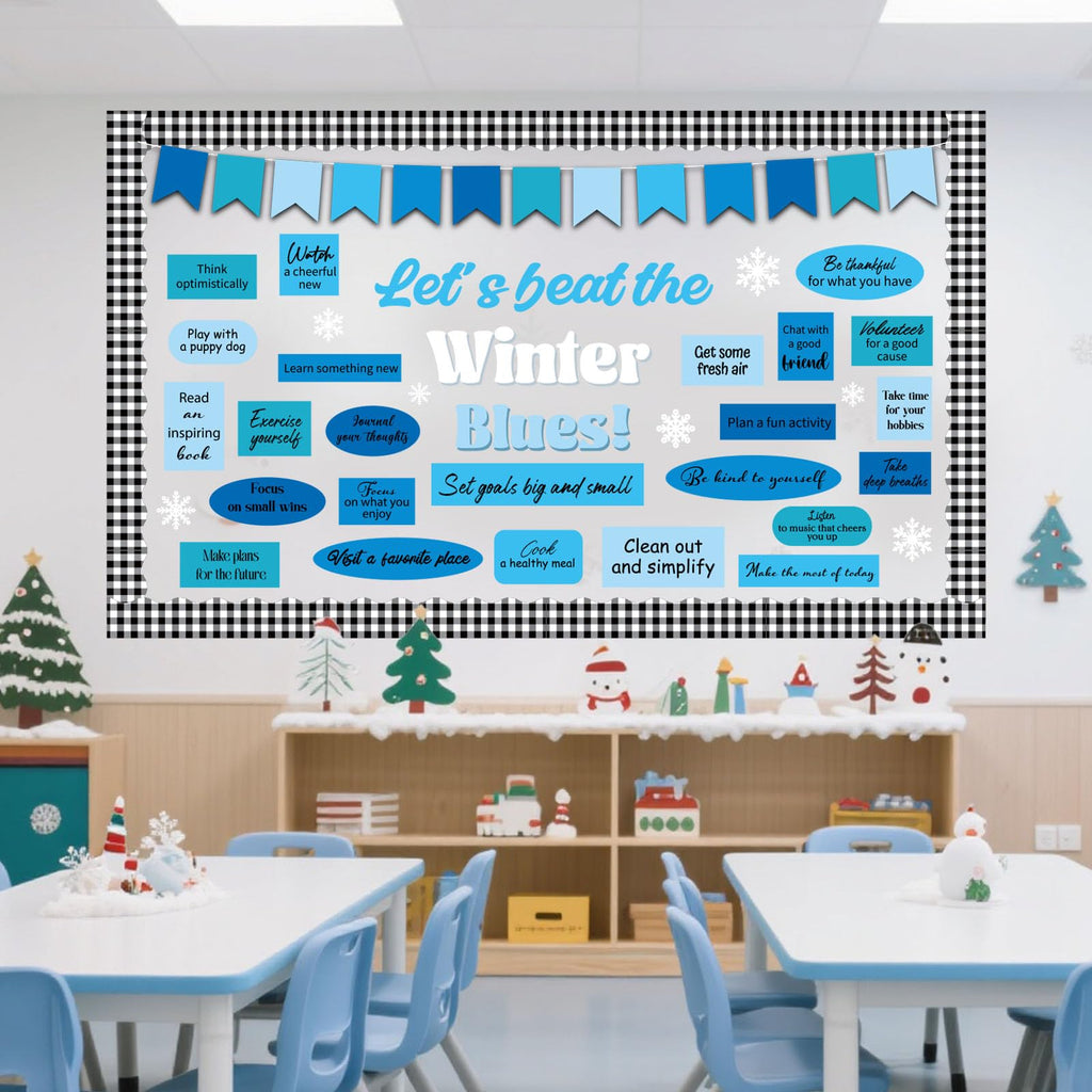 Funrous 71 Pcs Winter Bulletin Board Set Holidays Around The World