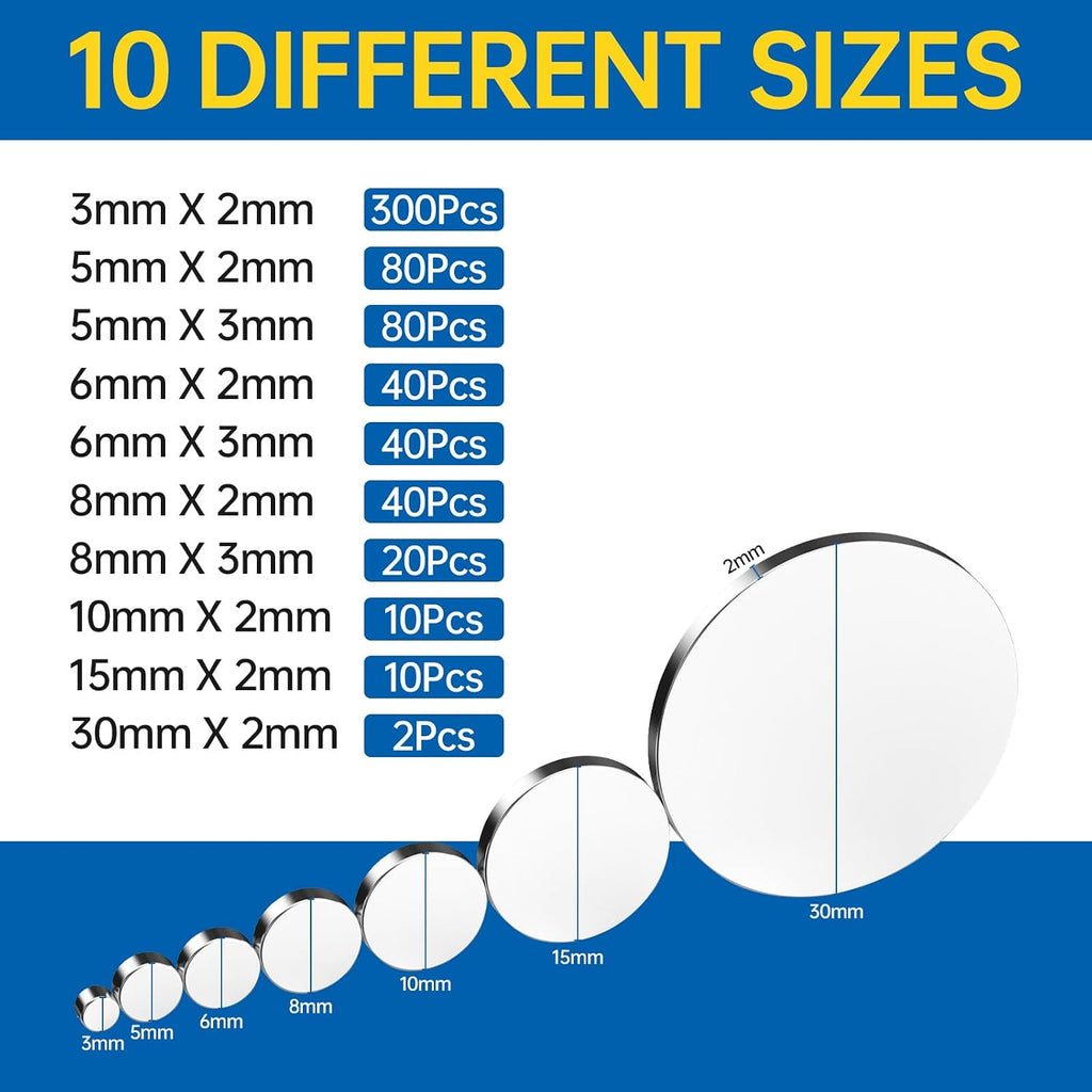 Magnet for Crafts, 622PCS Small Neodymium Magnet for 3D Printing