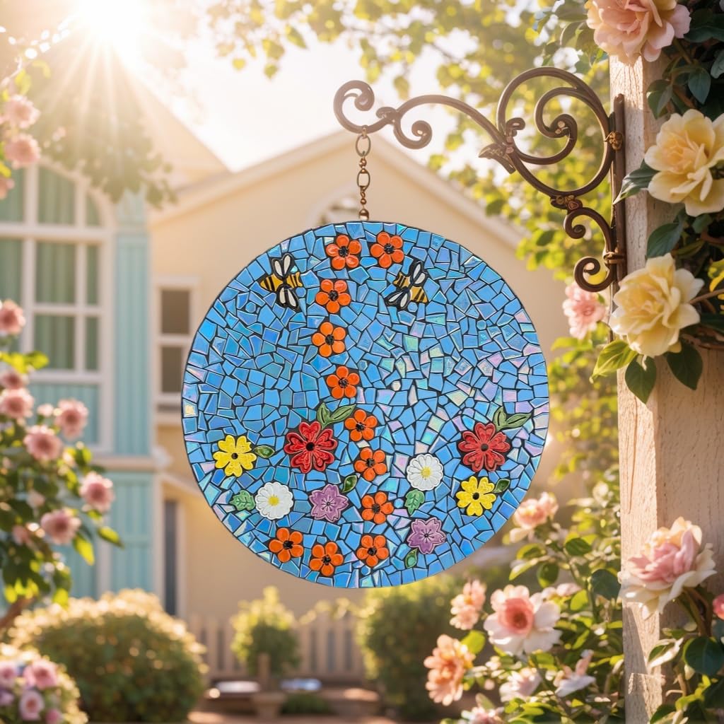 Iridescent Glass Mosaic Tiles for Crafts Bulk,200g Broken Mosaic Glass Pieces for DIY Home Garden Art Projects, Handmade Crafts & Decor
