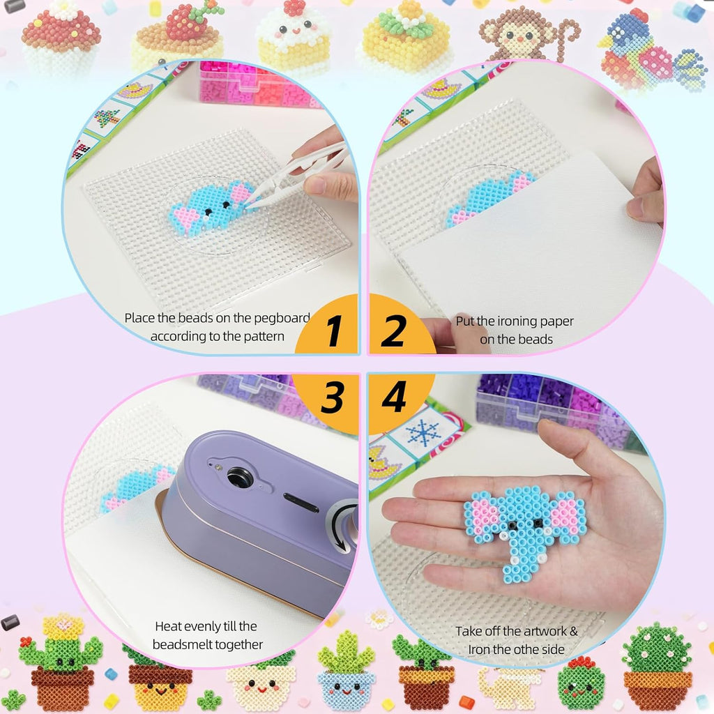 5mm Fuse Iron Beads Kit, 11000 Pcs 48 Colors for Kids Ages 3+