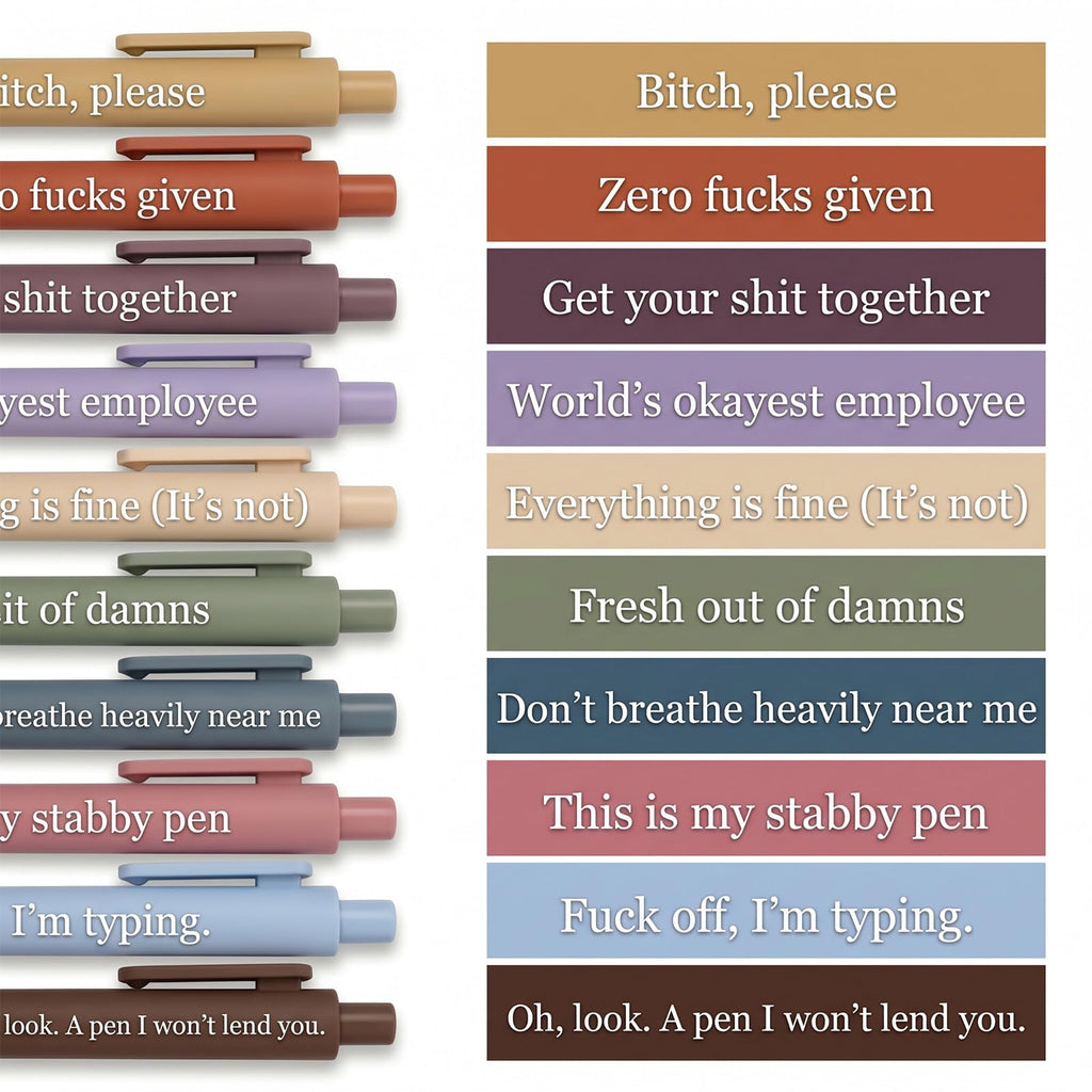 10Pack Bible Pens No Bleed Through, Christian Inspirational Ballpoint Pen