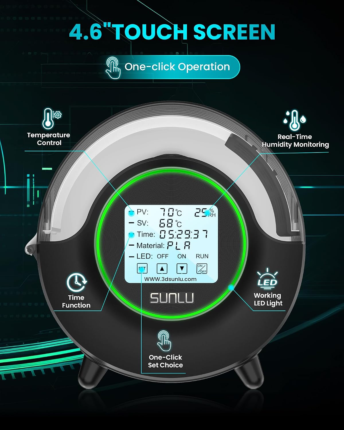 SUNLU S2 Filament Dryer for 3D Printing (Ages 13+)