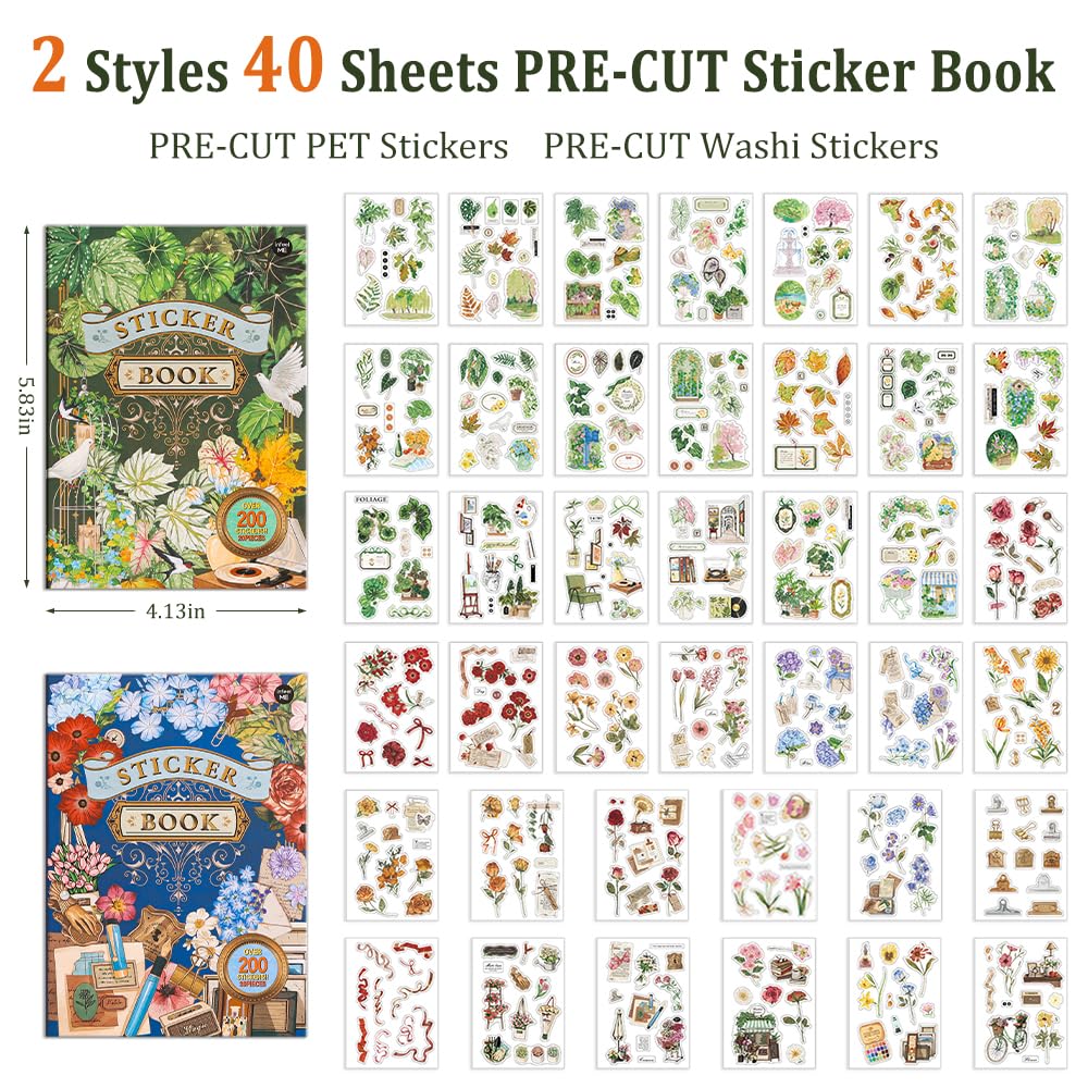 750 Pcs Stickers for Scrapbooking,Christmas Self-Adhesive Scrapbook Sticker
