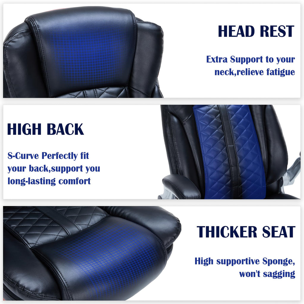 HESL 350 lb High-Back Executive Desk Chair (Multiple Colors)