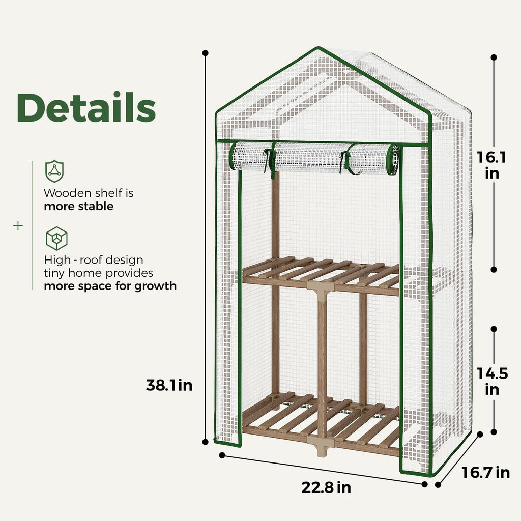 Bamworld 2- and 3-Tier Mini Greenhouse with Optional Grow Light