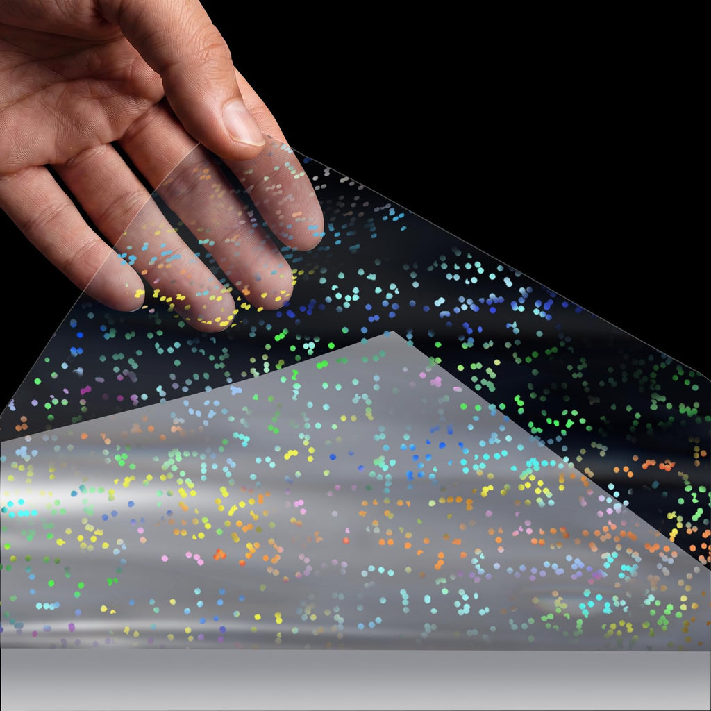36 Sheets Holographic Laminating Sheets Clear Self Adhesive Sticker Paper