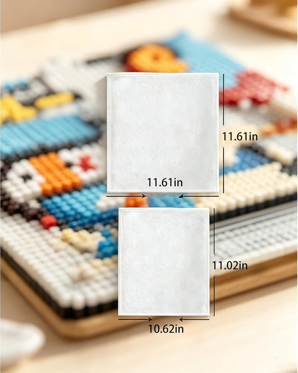 2pcs Fuse Bead Ironing Towel with Thick Texture for DIY Crafts