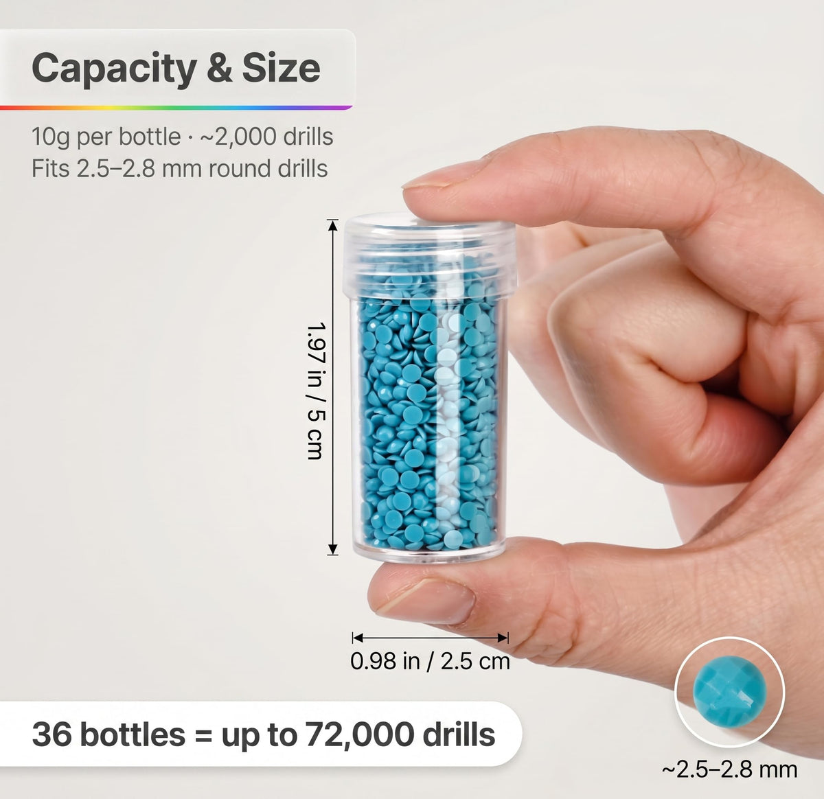 Diamond Art Storage Organizer, 200 Jars, 4-Tier Stackable Case