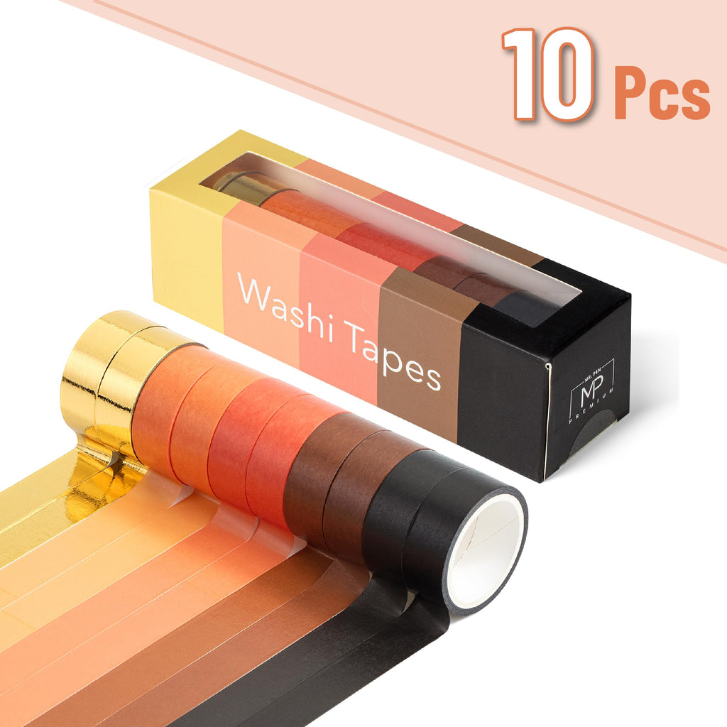 Mr. Pen- Washi Tape Set, 10 Rolls, 5.5 Yards/Roll