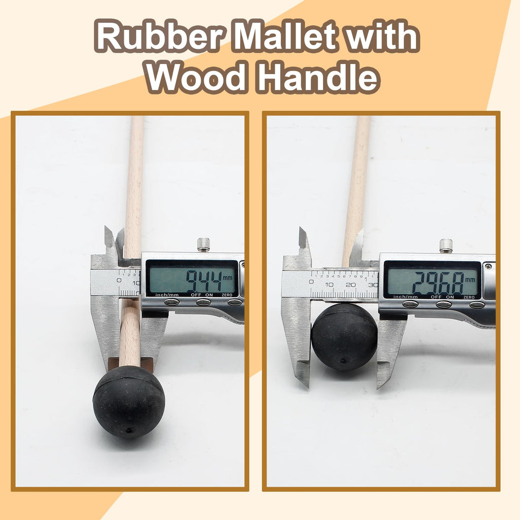 Luomorgo Glockenspiel Mallets, Rubber Head Xylophone Mallets, 2 Pcs