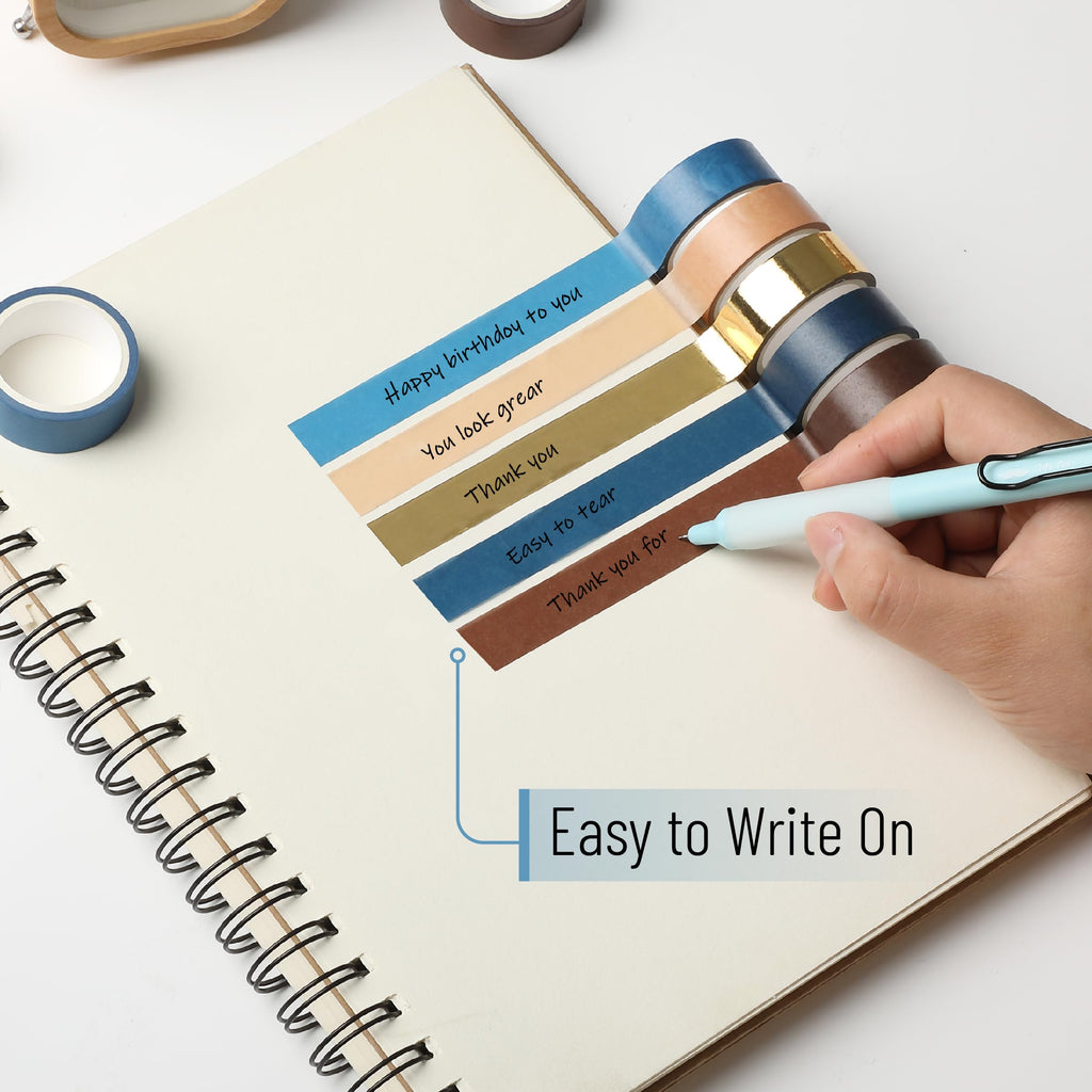Mr. Pen- Washi Tape Set, 10 Rolls, 5.5 Yards/Roll
