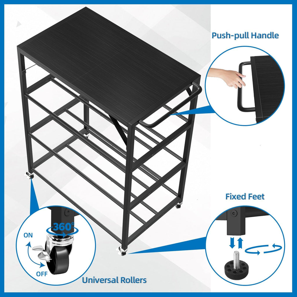 3D Printer Stand Table for 48 Filament Storage Rack, Brown