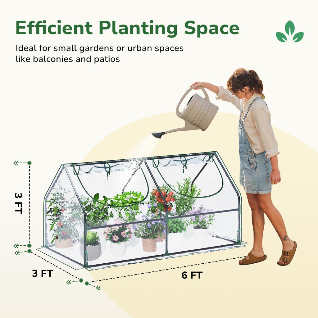 Greatbuddy Small Greenhouse, 9 Sq Ft (3 ft × 3 ft)