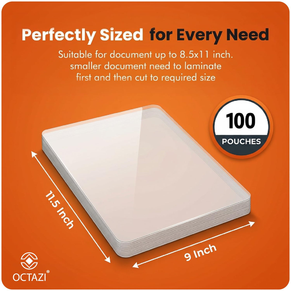 OCTAZI: Letter Size Thermal Laminating Sheets (3 Mil, 100-Count)