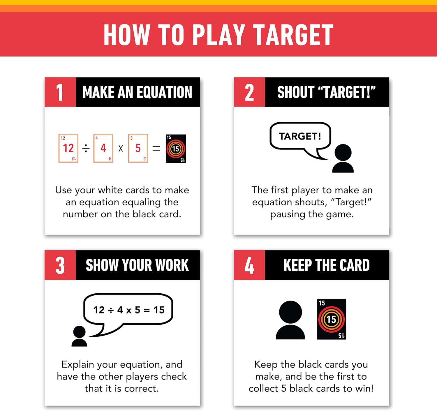 Elevate Prep: Target — Mental Math Card Game (Ages 8+)