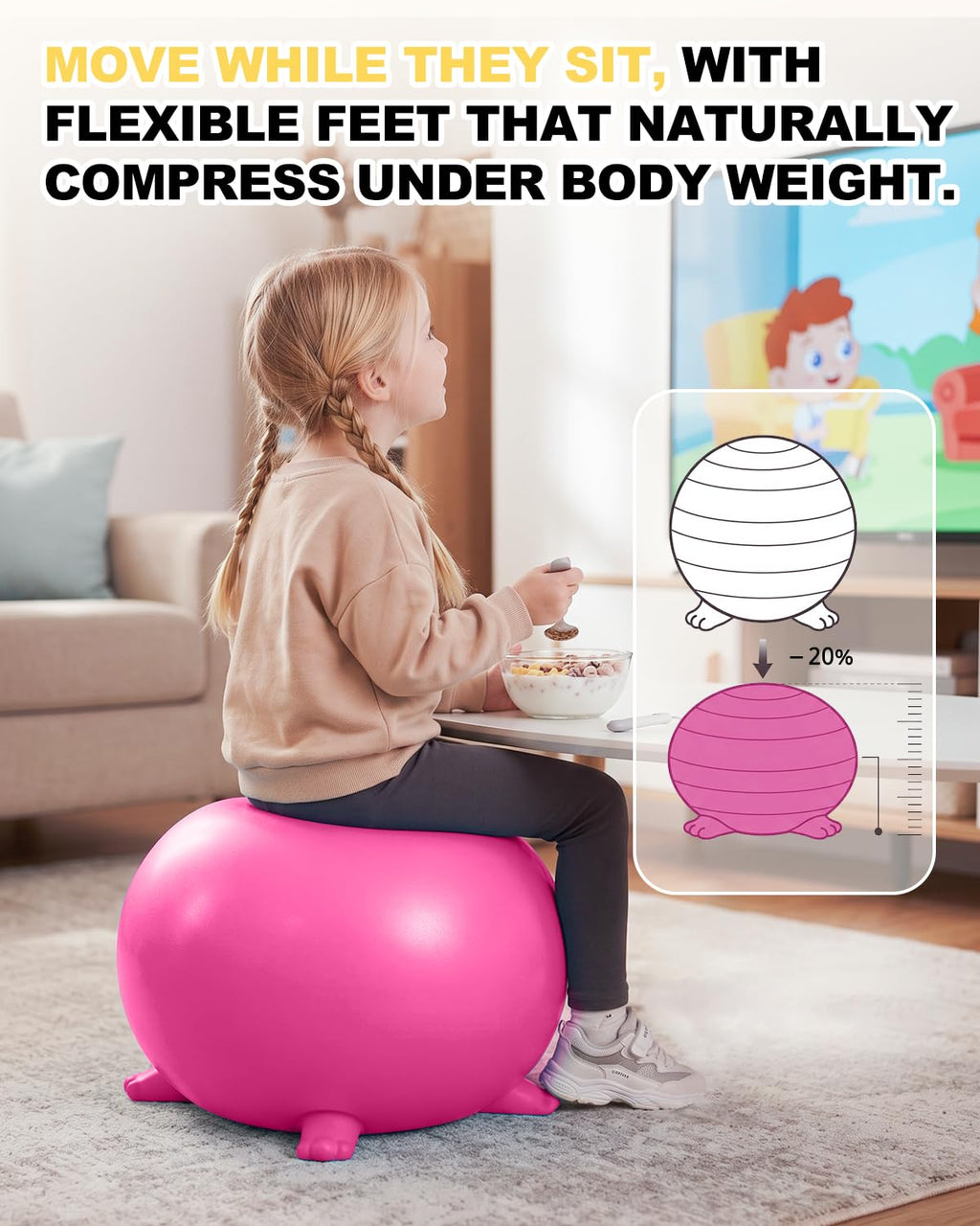 Trideer Flexible Seating for Classroom, Yoga Ball Chairs for Kids