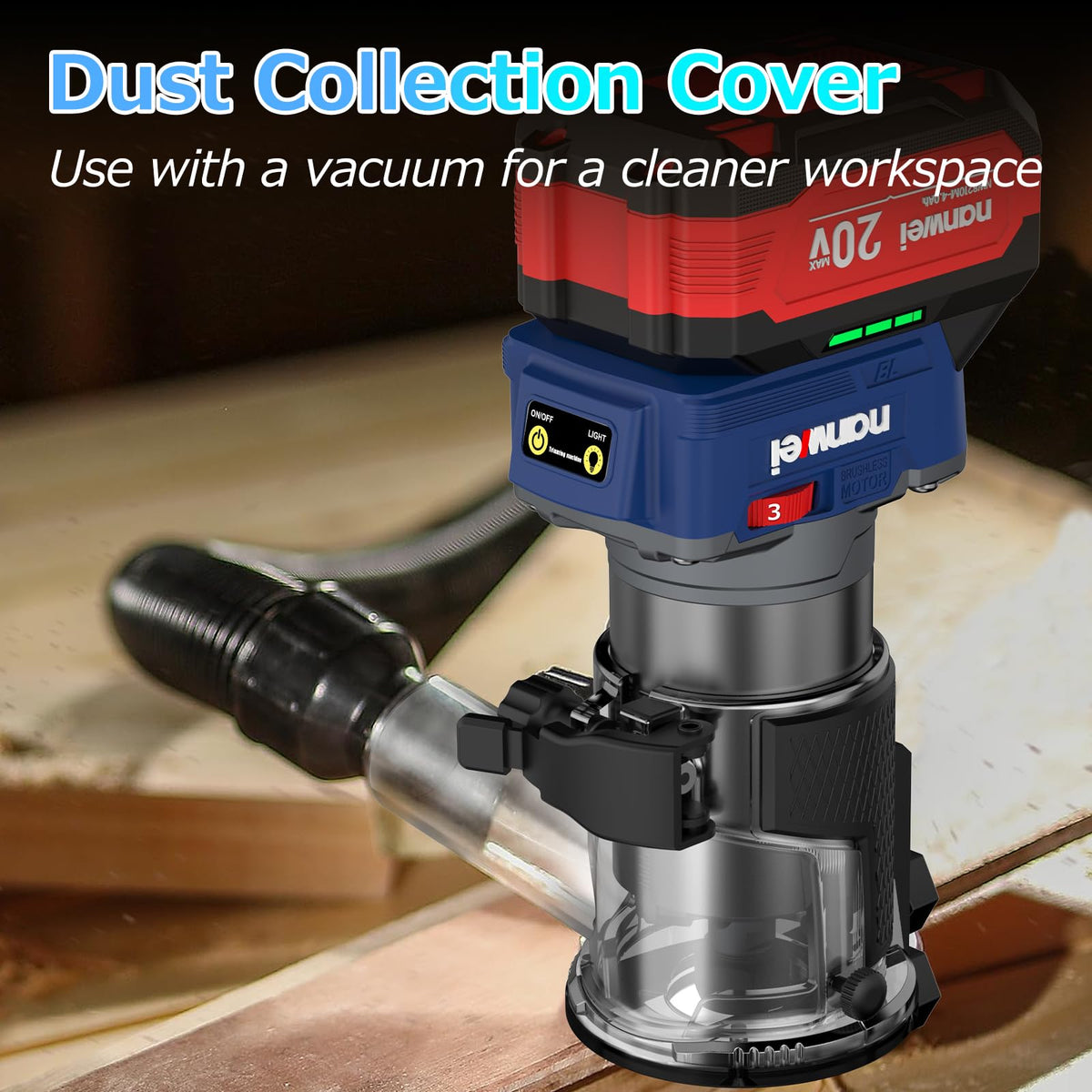 NANWEI 450W Router Tool for Woodworking, Hand Wood Router Tool, 32000rpm Compact Edge Trimmer（No Bits）