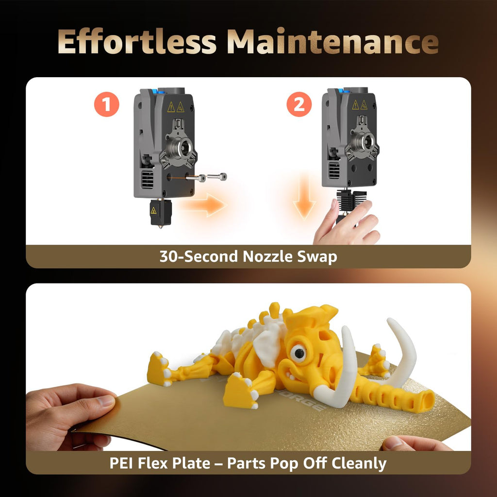Flashforge Adventurer 5M 3D Printer for Beginners, 600mm/s Fast Printing, Direct Drive (280°C), Auto-Leveling, 8.7"x8.7"x8.7" PEI Build Plate - Ideal for Home, School & Makers