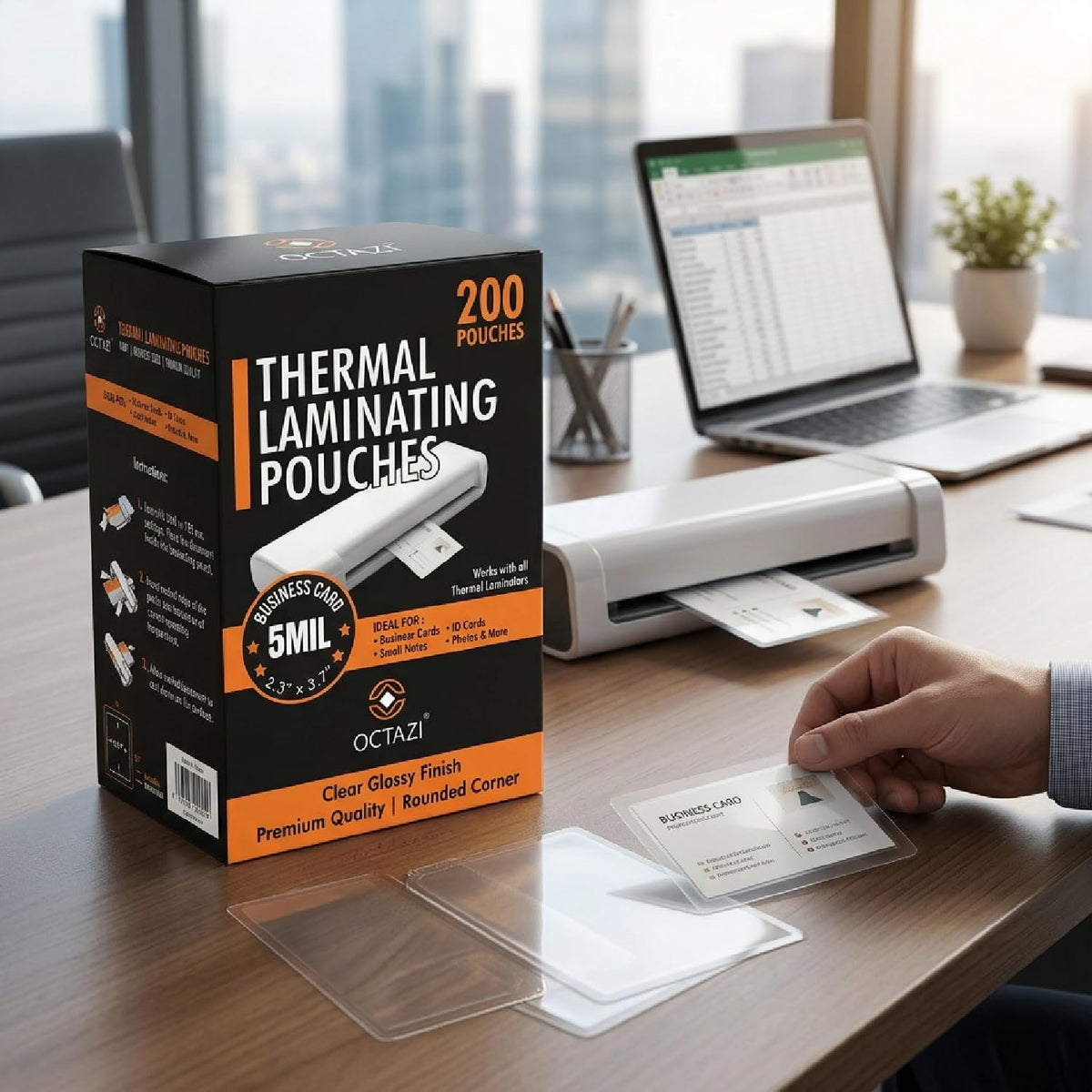 OCTAZI: Letter Size Thermal Laminating Sheets (3 Mil, 100-Count)