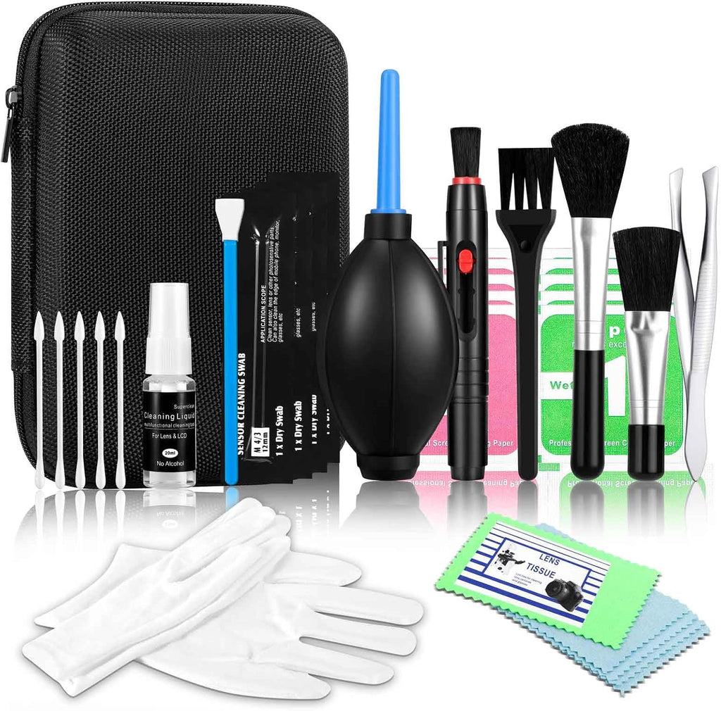Camera Cleaning kit - Professional Camera Lens Cleaning Kit,Complete DSLR & Mirrorless Camera Sensor Cleaning Set Kit with Lens Pen, Blower, Brush, and Solution for Photography Essentials