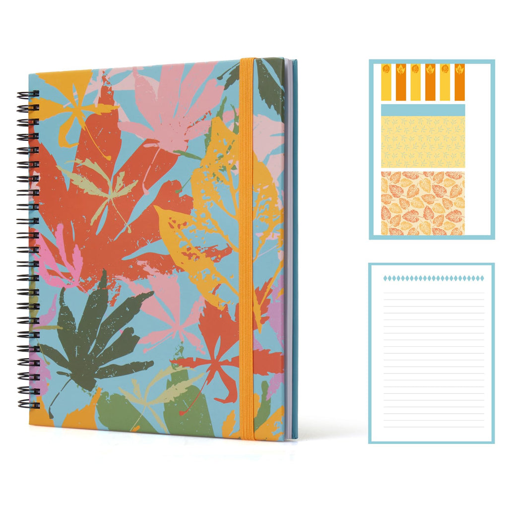 A5 Spiral Sticky Notebook,with 9 pads of decorated sticky notes and a handy notebook,for Bible study;Note Pads Teacher Appreciation Gift Writing Memo Pads School Office Supplies and Daily Life Organization (Daisy)