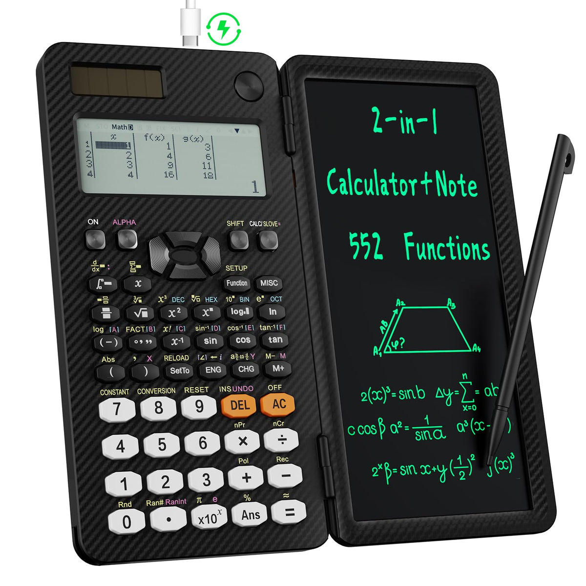 ROATEE 991ES MAX Scientific Calculator with Notepad