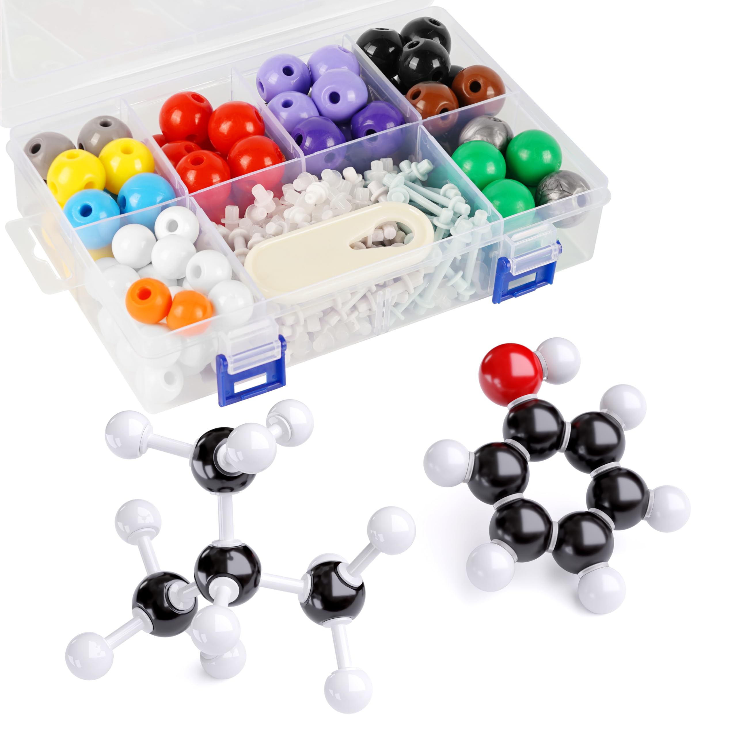 Organic Chemistry Molecular Model Kit — 444-Piece 3D Structure Set (Grades 7–2College)