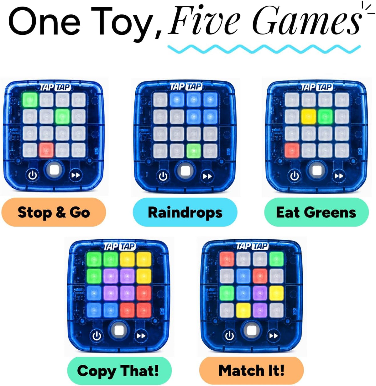 Handheld Electronic Game for Kids - 5 Mini Games (Purple)