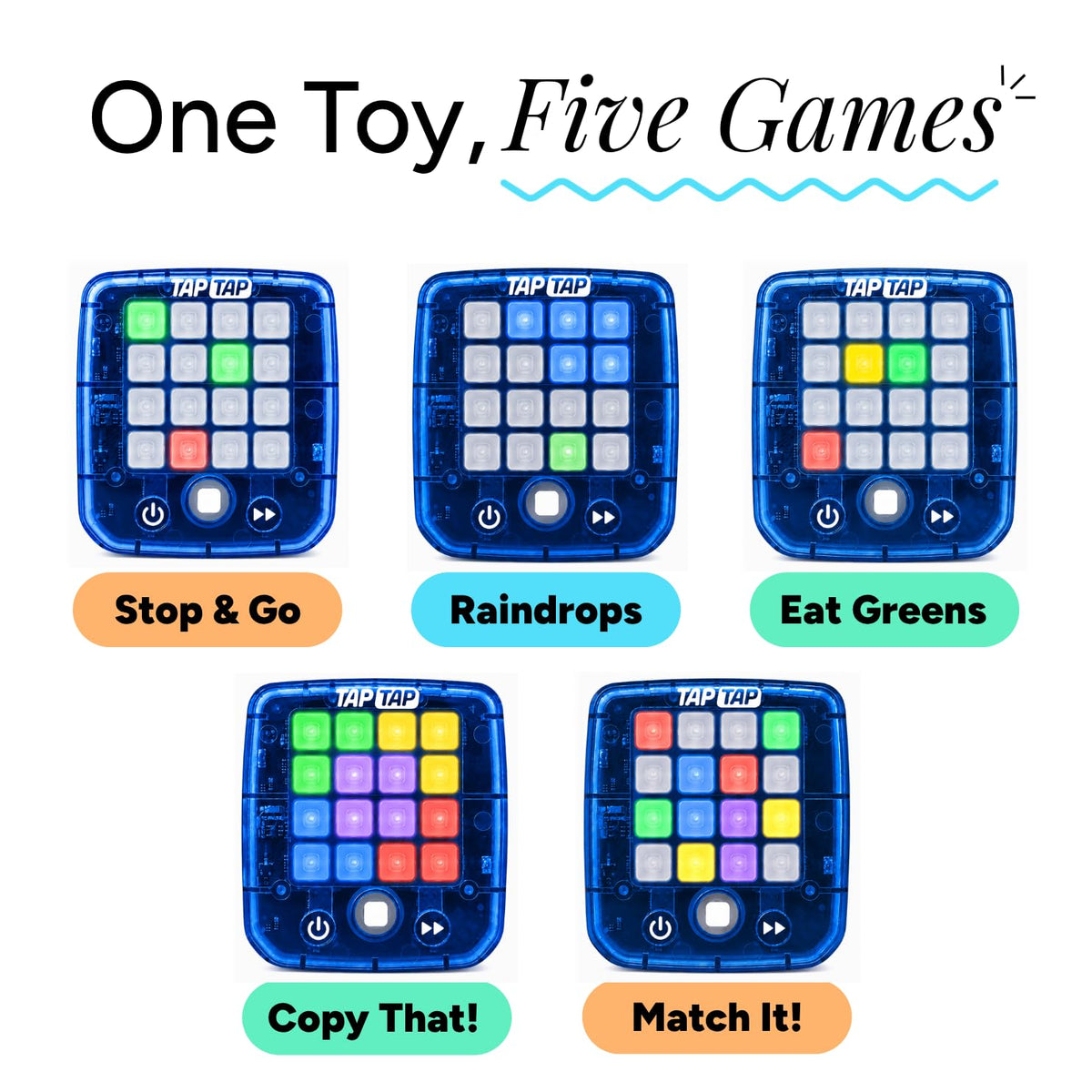 Handheld Electronic Game for Kids - 5 Mini Games (Purple)