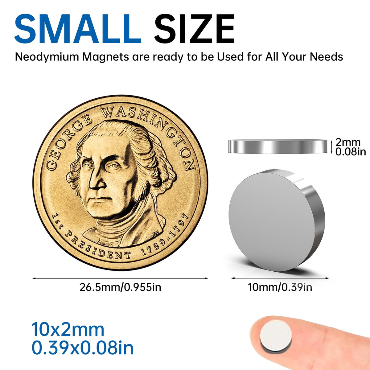Magnet for Crafts, 622PCS Small Neodymium Magnet for 3D Printing