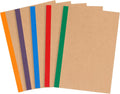 EOOUT 5 Pack A5 Composition Notebook, Kraft Lined Journal Bulk with Rainbow Spine, 5 Colors, 60 Pages for Women Girls Kids, School Office Supplies