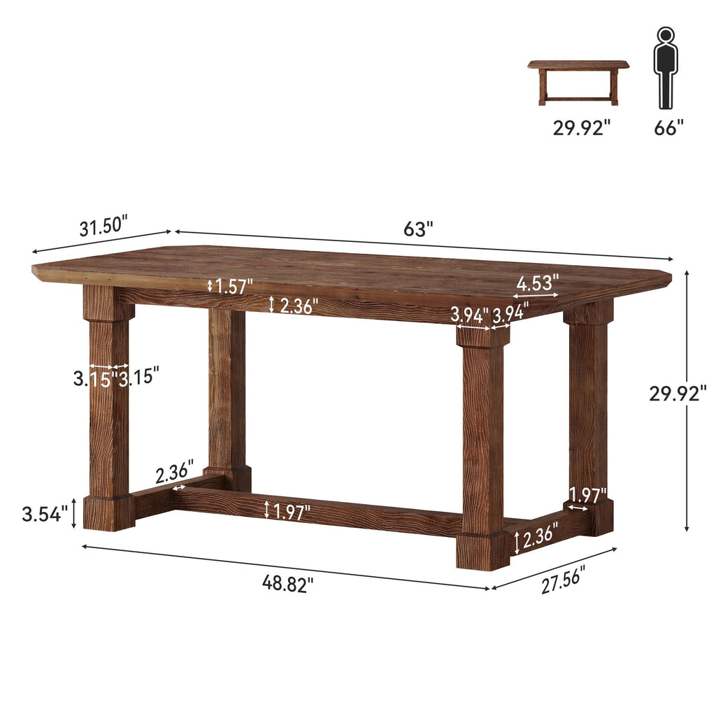TRIBEWOOD 63-Inch Solid Fir Student Desk