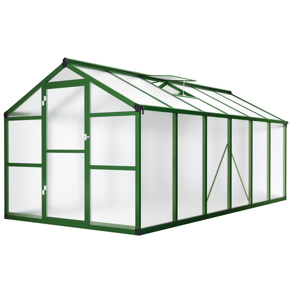 Garvee Aluminum Polycarbonate Greenhouse (6×8 to 8×12 ft)