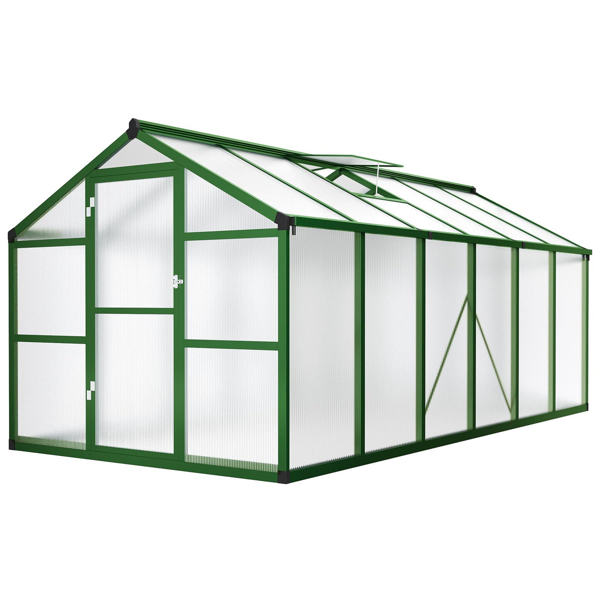 Garvee Aluminum Polycarbonate Greenhouse (6×8 to 8×12 ft)