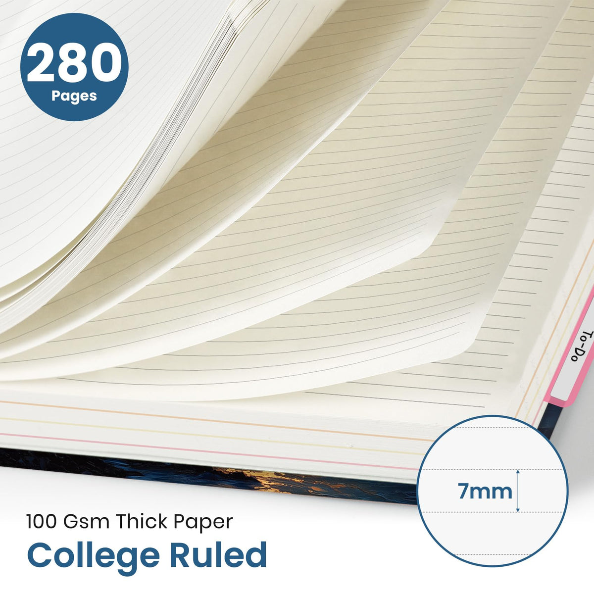 Taja Spiral Notebooks for Work 5 Subject Notebook with Removable Dividers