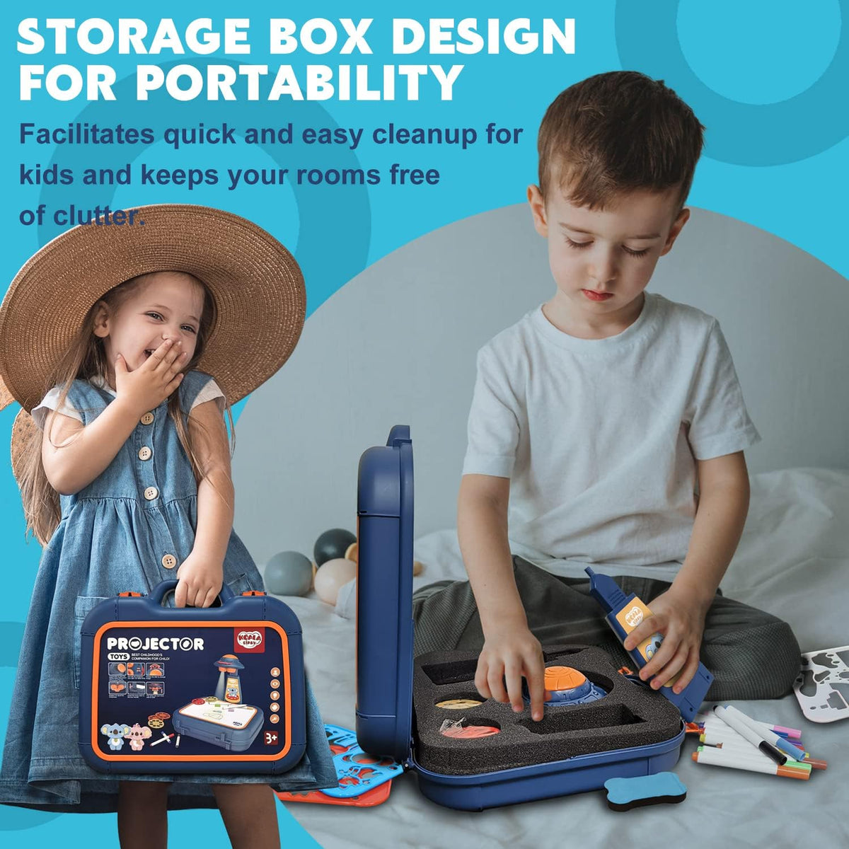 Drawing Projector for Kids Art Sketching Toy Set 64 Images Ages 3-6