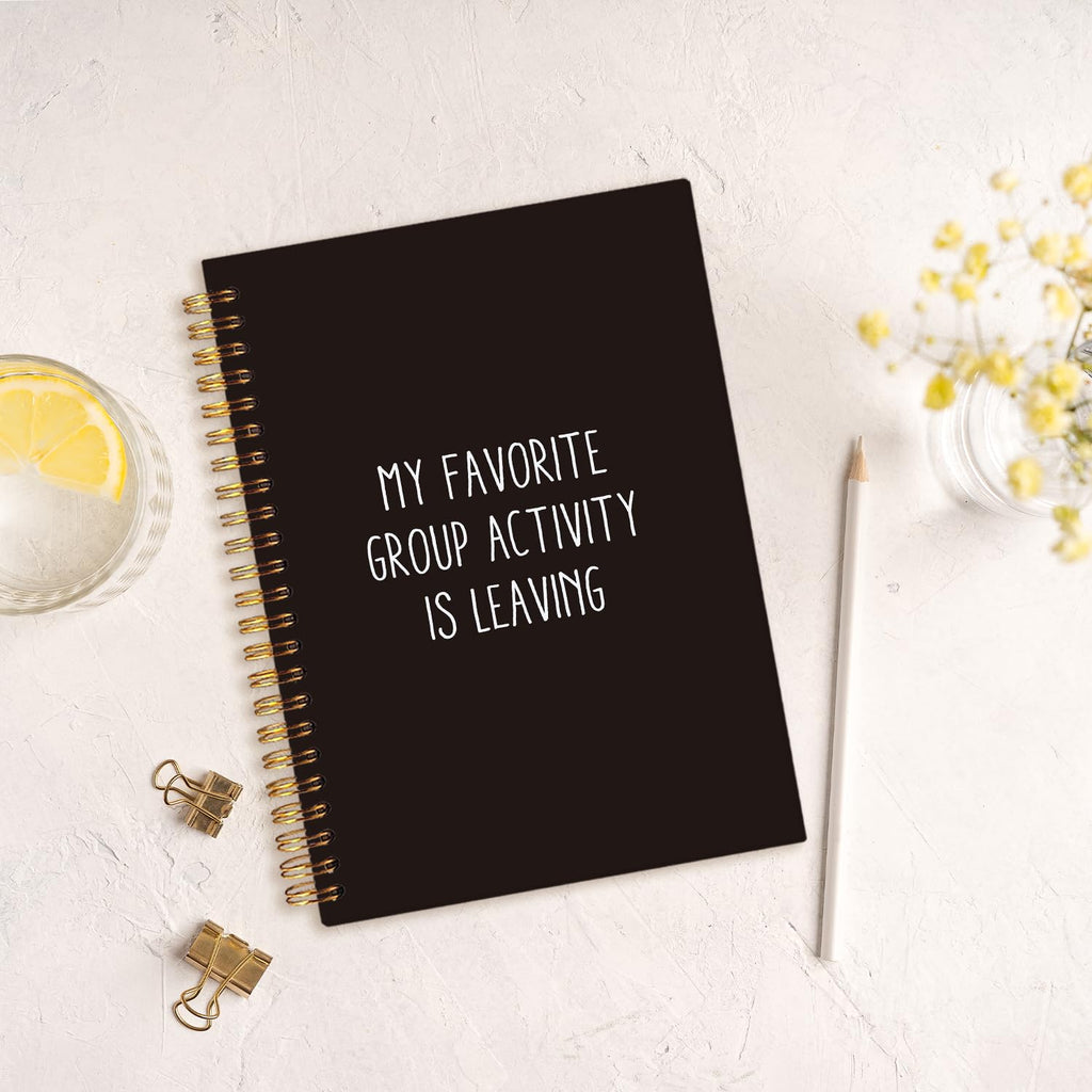 Funny Black Cat Spiral Notebook,Office Notebooks for Work