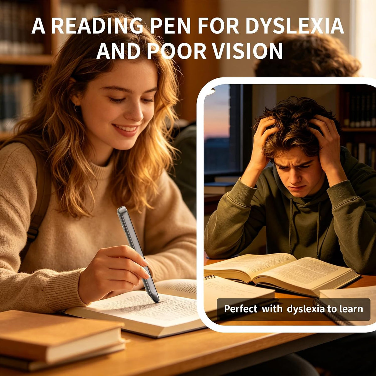 Translator Pen & Reading Pen, Assistive Tool for Dyslexia & Adult Learners