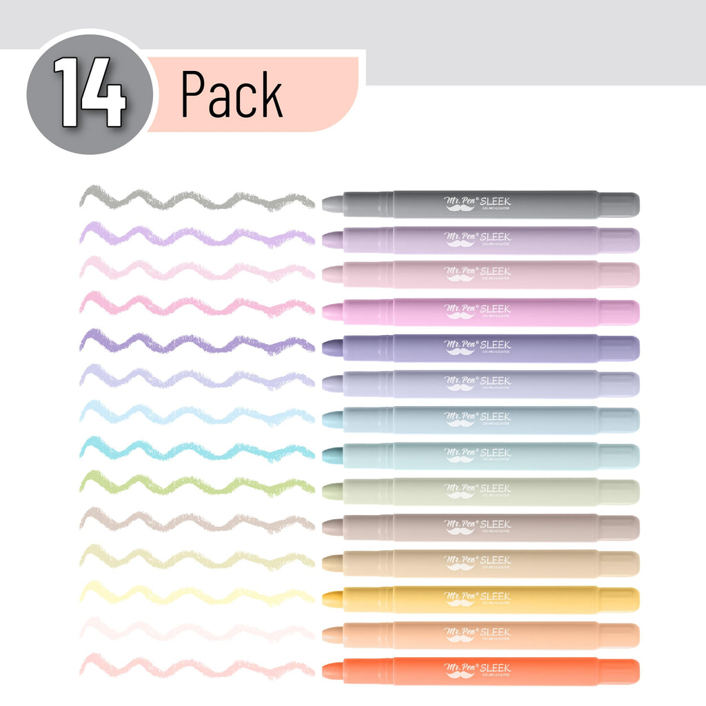 Mr. Pen- No Bleed Gel Highlighters, Vibrant Colors, 8 Pack