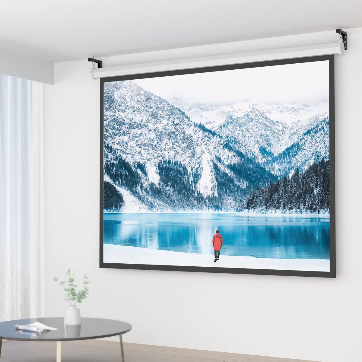WALI Universal Projector Screen Ceiling Mount, Holds up to 66 lbs