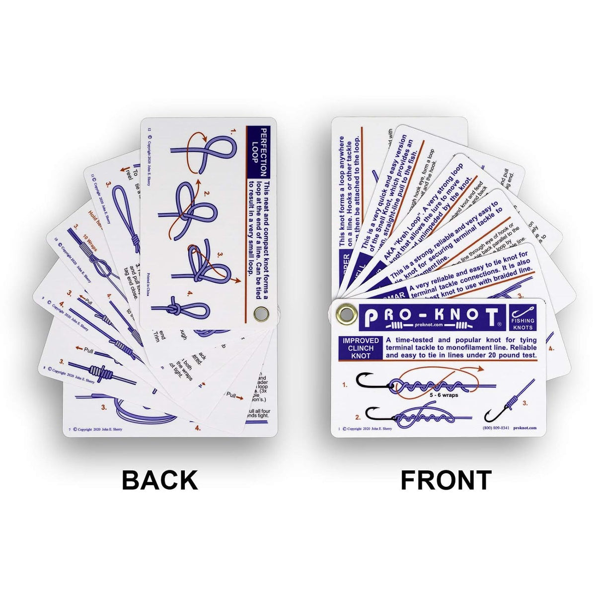 Pro-Knot Fishing Knots Waterproof Reference Cards