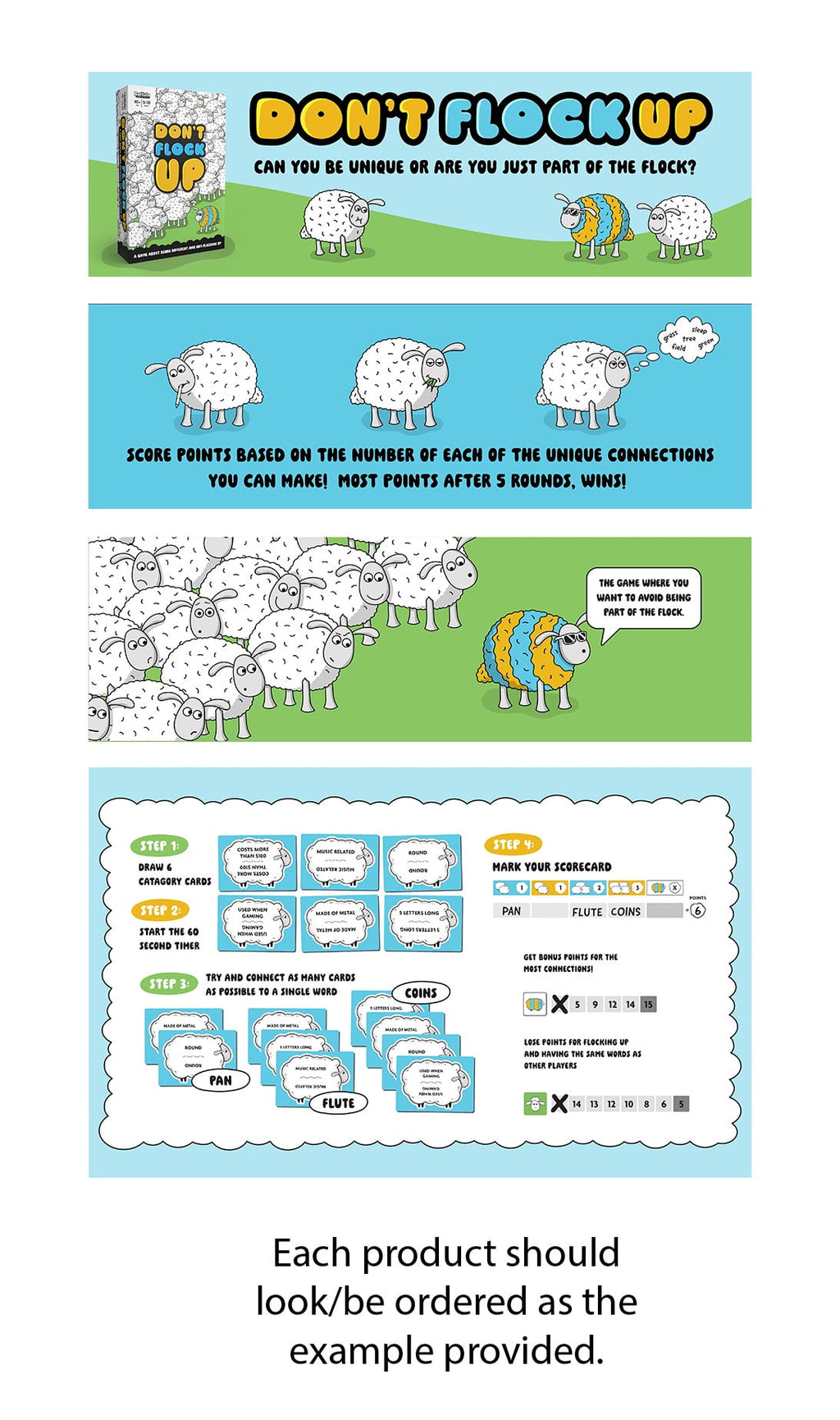 Don't Flock Up Family Board Game for Ages 10+ by Buffalo Games