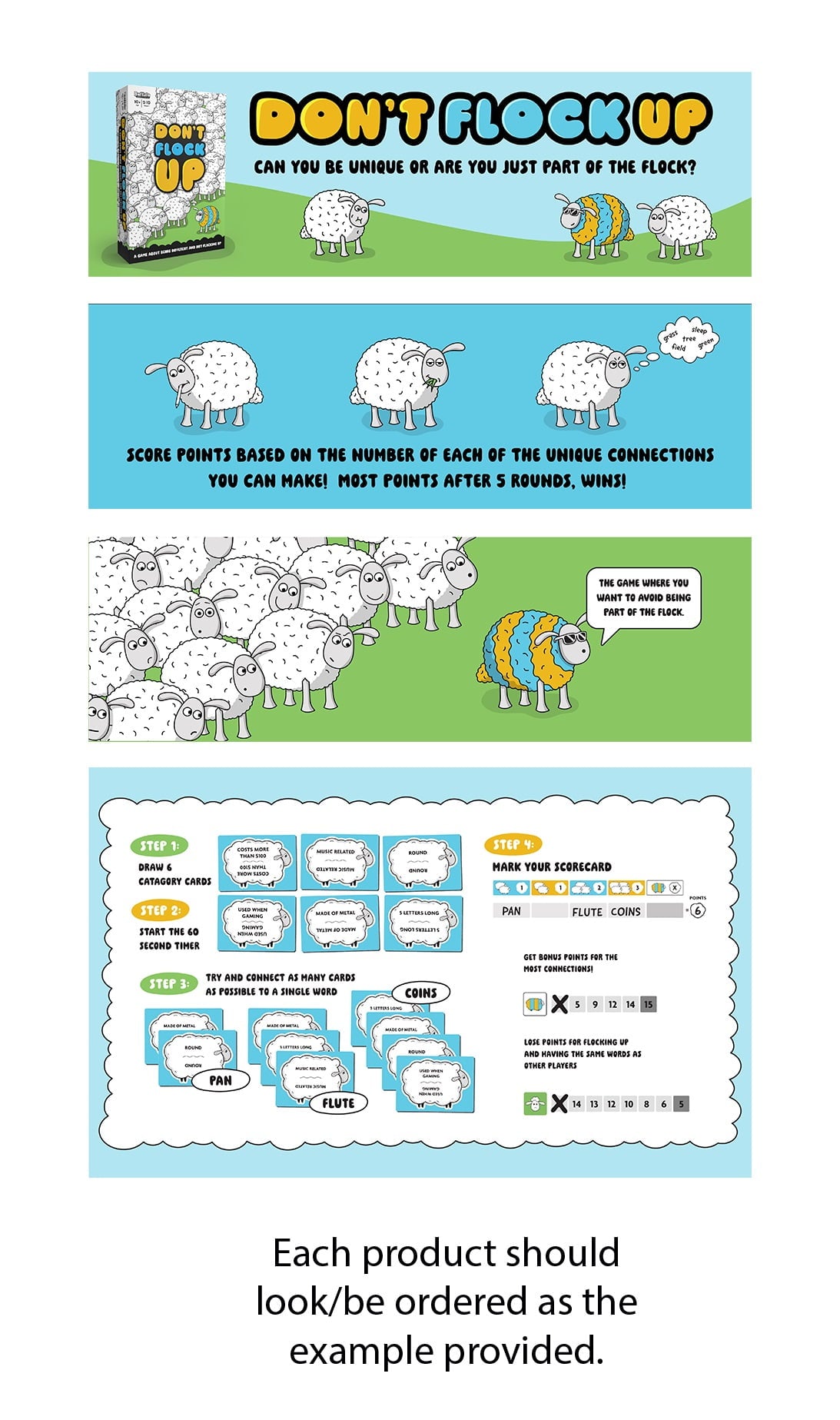 Don't Flock Up Family Board Game for Ages 10+ by Buffalo Games