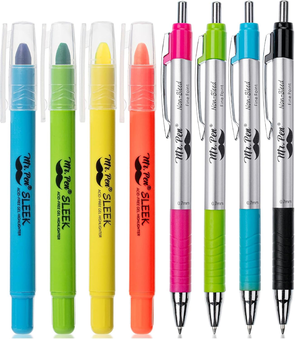 Mr. Pen- Bible Highlighters and Pens No Bleed, 8 Pack