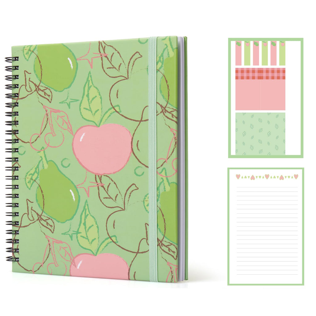 A5 Spiral Sticky Notebook,with 9 pads of decorated sticky notes and a handy notebook,for Bible study;Note Pads Teacher Appreciation Gift Writing Memo Pads School Office Supplies and Daily Life Organization (Daisy)