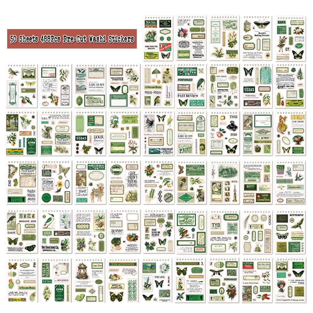 Dwpetzo: 4-Pack Vintage Ephemera Booklets for Junk Journaling – 60 Sheets Total