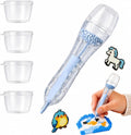 2.6mm Fuse Bead Pen with 4 Swappable Lidded Compartments for Mini Fuse Beads, Quick Color Switching, Precise and Easy Bead Placement Tool, Gift for Bead Art Lovers, Blue