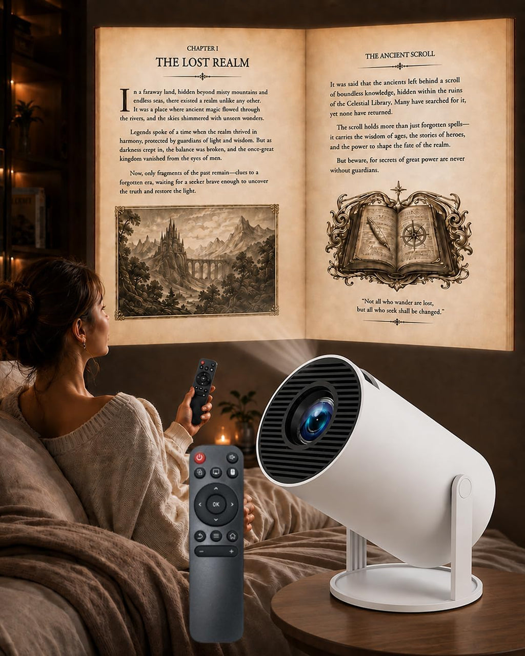 Smart Book Projector with 720p HD Display