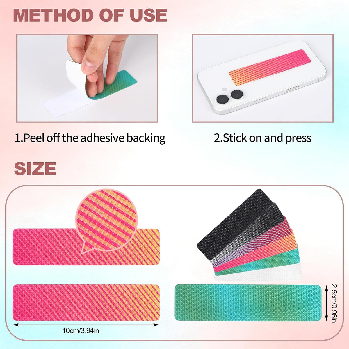 36 Pcs Textured Sensory Stickers, Tactile Strips for Teens and Adults