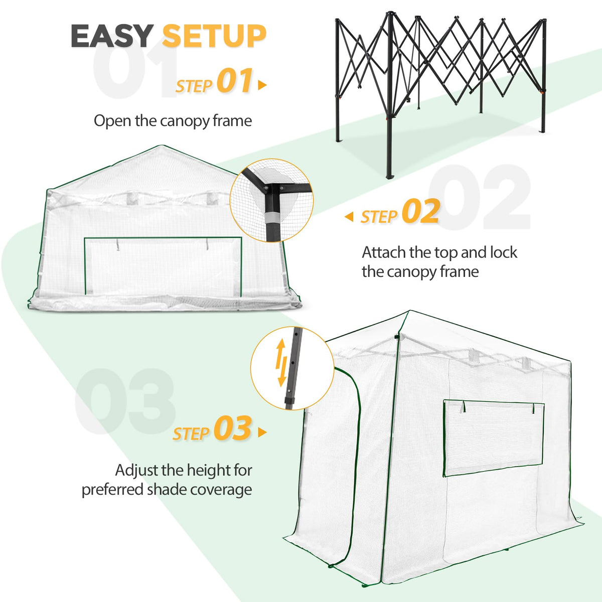 EAGLE PEAK Pop-Up Walk-In Greenhouse (Multiple Sizes)